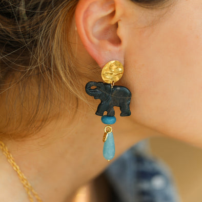 Adriana elephant earrings