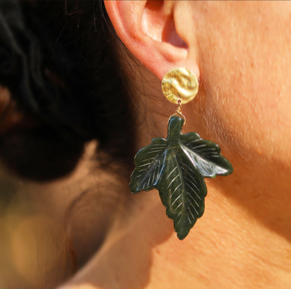 Diana leaves earrings