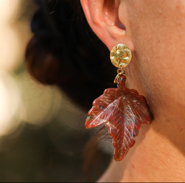 Diana leaves earrings